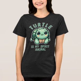 Schildpad Is Mijn Geestdier Cadeau Voor Schildpad  Tri-Blend Shirt