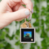 Schildpad is niet angstig sleutelhanger (Hand)