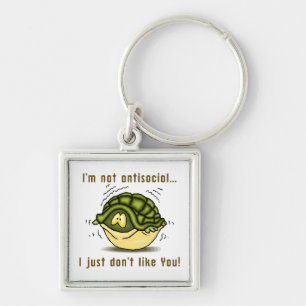 schildpad is niet asociaal hij vindt jou gewoon ni sleutelhanger