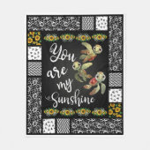 Schildpad Je bent mijn zonneschijn Fleece Deken (Voorkant)