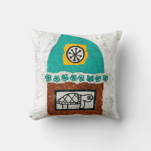 Schildpad jeuk voor een vecht Sierkussen