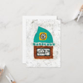 Schildpad jeuk voor een vecht Wenskaart Kaart (Voorkant / Achterkant in situ)