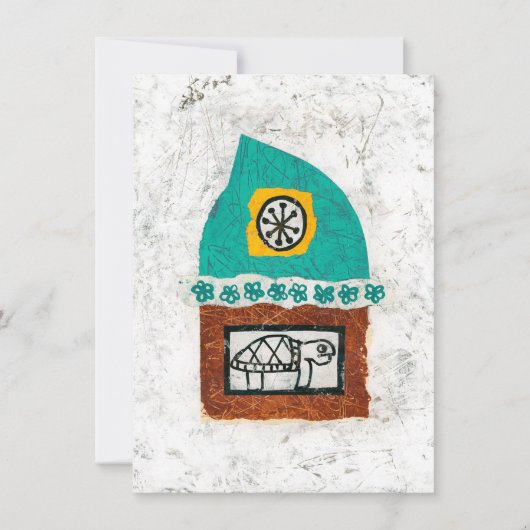 Schildpad jeuk voor een vecht Wenskaart Kaart (Voorkant)