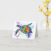 Schildpad Kaart (Gele Bloem)