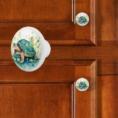 Schildpad Keramische Knop