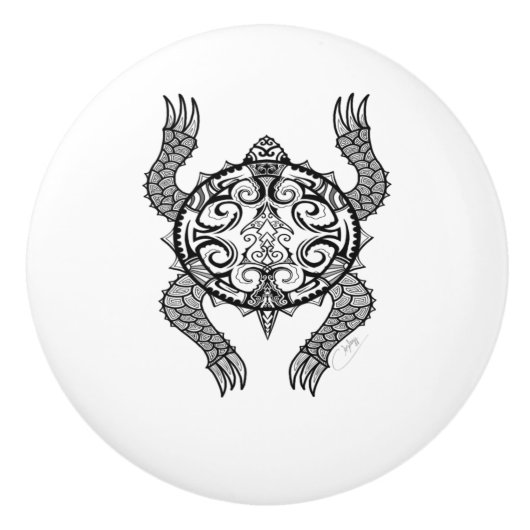 schildpad keramische knop (Voorkant)