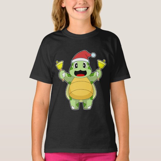 Schildpad Kerstklokken T-shirt (Voorkant)