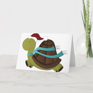 schildpad Kerstmis Feestdagen Kaart