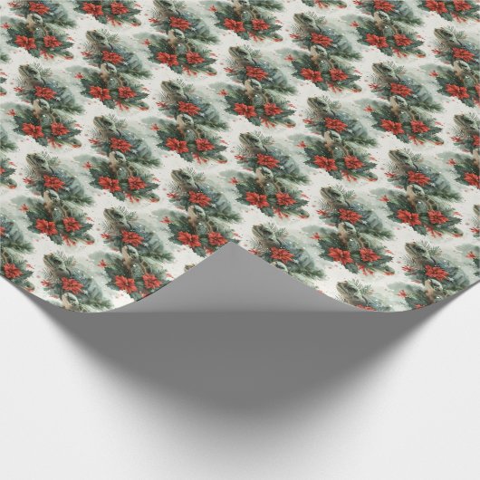 Schildpad Kerstmis Gift Wrap Wrapping Paper Holida Cadeaupapier (Hoek)