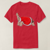 Schildpad Kerstmis Kerstman hoed T-shirt (Design voorkant)