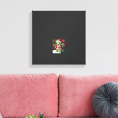 Schildpad Kerstverlichting Lelijke Kerstman Schild Canvas Afdruk (Insitu (Woonkamer))