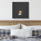 Schildpad Kerstverlichting Lelijke Kerstman Schild Canvas Afdruk (Insitu (Slaapkamer))