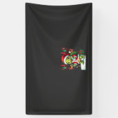Schildpad Kerstverlichting Lelijke Kerstman Schild Spandoek (Verticaal)