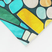 Schildpad Kleurrijke mozaïek kunst Fleece Deken (Hoek)