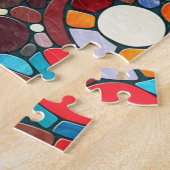 Schildpad Kleurrijke mozaïek kunst Legpuzzel (Zijkant)