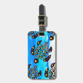 Schildpad Kunst Bagagelabel (Voorkant verticaal)