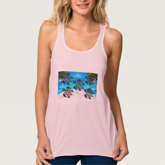 Schildpad Kunst Tanktop (Voorkant)