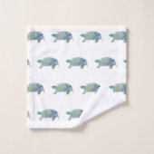 Schildpad Kust Strand Badhanddoek Set Bad Handdoek (Wasdoekje)