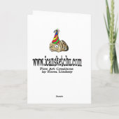 Schildpad laat Happy Birthday Kaart (Achterkant)