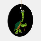 Schildpad Landschildpad Gepensioneerd Grappig Staa Keramisch Ornament (Rechts)