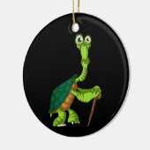 Schildpad Landschildpad Gepensioneerd Grappig Staa Keramisch Ornament (Links)