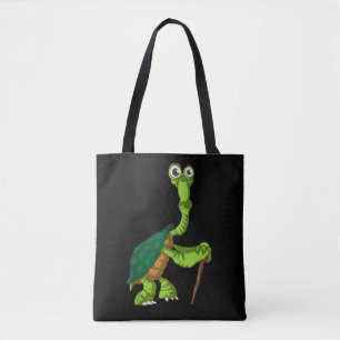 Schildpad Landschildpad Gepensioneerd Grappig Staa Tote Bag