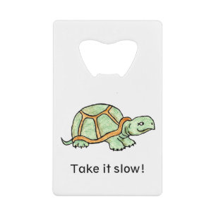 Schildpad langzamer creditkaart flessenopener