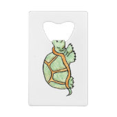 Schildpad langzamer creditkaart flessenopener (Achterkant)