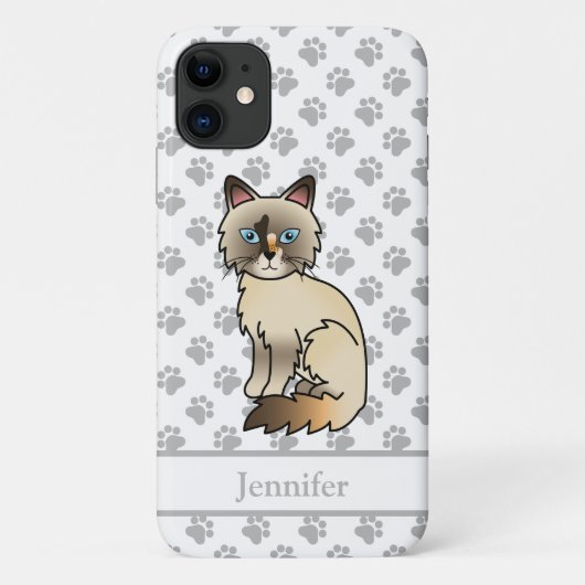 Schildpad Lapjes Birmaanse / Ragdoll Cute Kat & Na Case-Mate iPhone Case (Achterkant)