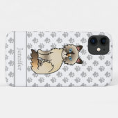 Schildpad Lapjes Birmaanse / Ragdoll Cute Kat & Na Case-Mate iPhone Case (Achterkant (horizontaal))