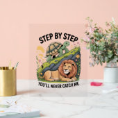 Schildpad Leeuw Grappig Acryl Bord (Huwelijk)