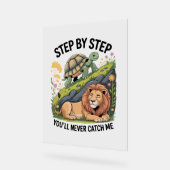 Schildpad Leeuw Grappig Acryl Bord (Hoek)