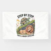 Schildpad Leeuw Grappig Spandoek (Horizontaal)