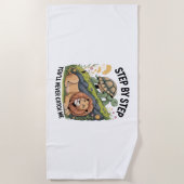 Schildpad Leeuw Grappig Strandlaken (Voorkant)