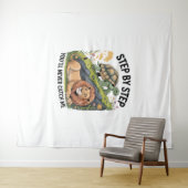 Schildpad Leeuw Grappig Wandkleed (In Situ (horizontaal))