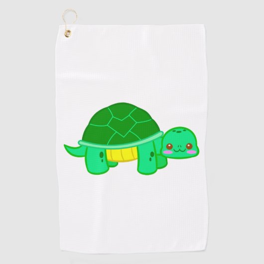 Schildpad liefde schattig dier golfhanddoek (Voorkant)