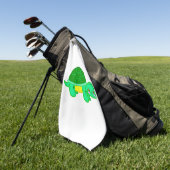 Schildpad liefde schattig dier golfhanddoek (Groen)