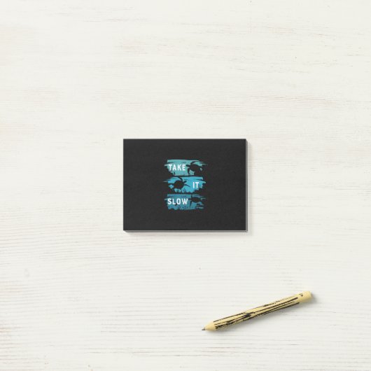 Schildpad Liefhebber | Doe Het Rustig Aan Post-it® Notes (Op bureau)