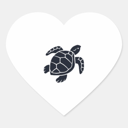 Schildpad Logo Embleem Rood-Oor Schijdschildpad Ko Hart Sticker (Voorkant)