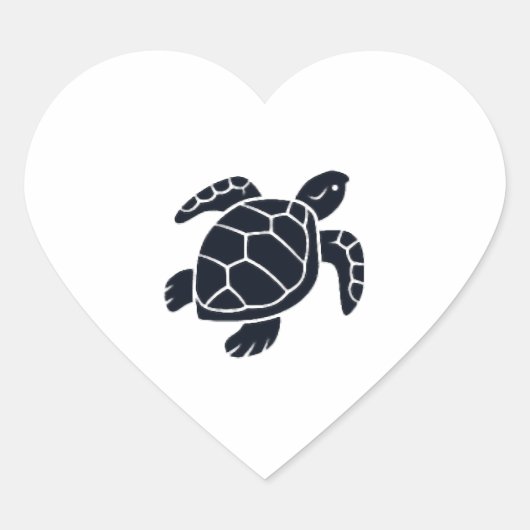 Schildpad Logo Embleem Roodoren Slider Tortoise Hart Sticker (Voorkant)