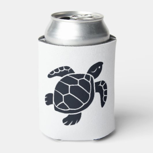 Schildpad Logo Embleem Roodwangschildpad Tortoise Blikjeskoeler (Blikje Voorkant)