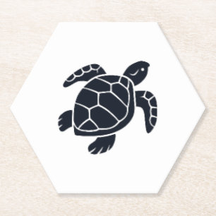 Schildpad Logo Embleem Roodwangschildpad Tortoise Kartonnen Onderzetters