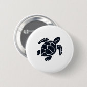 Schildpad Logo Embleem Roodwangschildpad Tortoise  Ronde Button 5,7 Cm (Voorkant /achterkant)