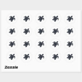 Schildpad Logo Embleem Roodwangschildpad Tortoise Ronde Sticker (Vel)