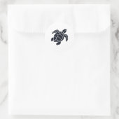 Schildpad Logo Embleem Roodwangschildpad Tortoise Ronde Sticker (Tas)
