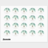 schildpad logo klassieke ronde sticker (Vel)