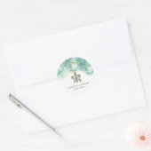 schildpad logo klassieke ronde sticker (Envelop)