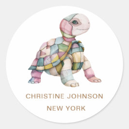 Schildpad Logo Ronde Sticker