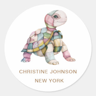 Schildpad Logo Ronde Sticker