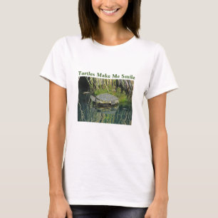 Schildpad maakt me een glimlach ontspannen Groen m T-shirt